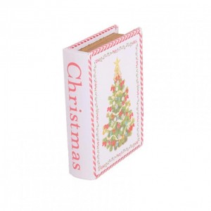 SCATOLA/LIBRO ALBERO NATALE 27X22X7cm