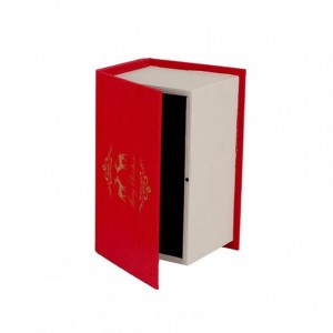 SCATOLA/LIBRO LEGNO 30X20X12cm - rosso