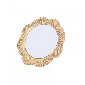 VASSOIO OVALE SPECCHIO/MET. 60X48 - oro