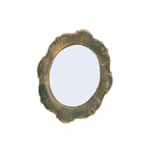 VASSOIO OVAL SPECHIO/MET. 50X40-verde/or