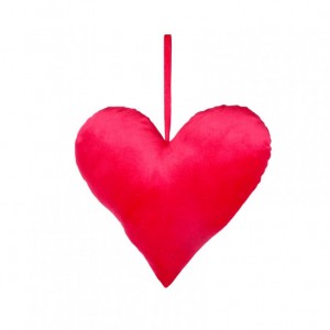 CUORE VELLUTO DA APP. 26X24cm - rosso