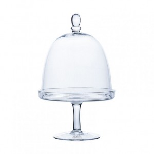 ALZATA VETRO D23 H37 cm c/coperchio