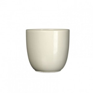 VASO TUSCA D17 H16 cm - crema