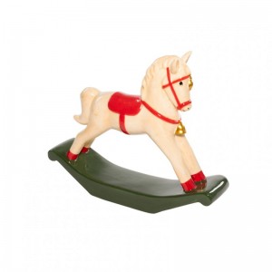 CAVALLO DONDOLO CERAM. 31X7,5 H26cm