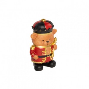ORSO SCHIACCIANOCI RESINA H13cm - rosso