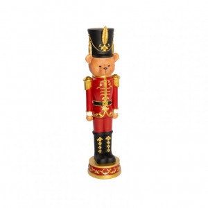 ORSO SCHIACCIANOCI RESINA H40cm - rosso