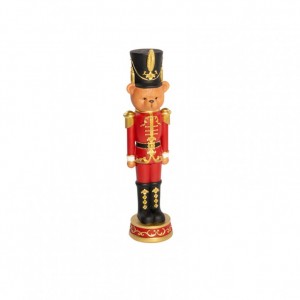 ORSO SCHIACCIANOCI RESINA H31cm - rosso