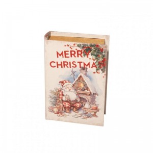 SCATOLA/LIBRO BABBO NATALE 19X7 H27CM