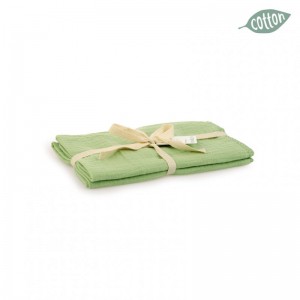 TOVAGLIOLO SEERSUCKER 2pz - verde pistac