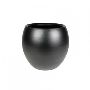 CRESTA VASE D22 H20 cm -black