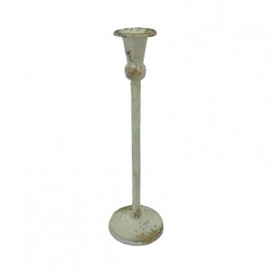 CANDELABRO metallo D9,3 H32 - sbiancato