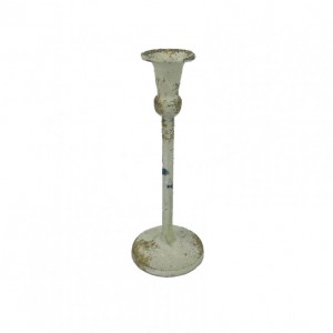 CANDELABRO metallo D9,3 H25 - sbiancato