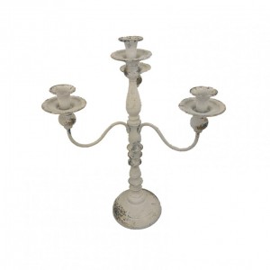 CANDELABRO metallo D36 H52,5 - sbiancato