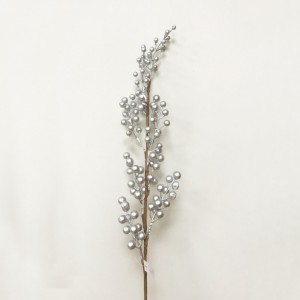 BRANCH BERRIES H75cm -silver *