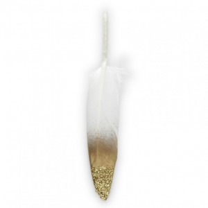 FEATHER 15,5cm CONF.26PZ - gold / weiss