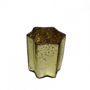 GLASS MERCURY GOLD 8CM