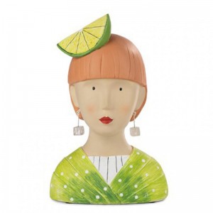 BUSTO LADY C/LIME poly resina H28 cm