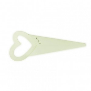 CONO PORTAROSE CUORE 46,5cm 12pz -crema