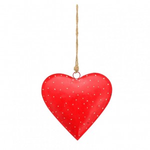 METAL HEART FROM APP. 20 cm - red