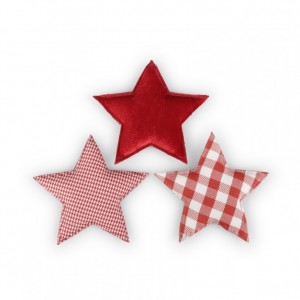 STELLA 3ass. 6,8cm 30pz - bordeaux/rosso