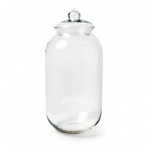 GLASS JAR WITH COVER D24.5 H32 CM