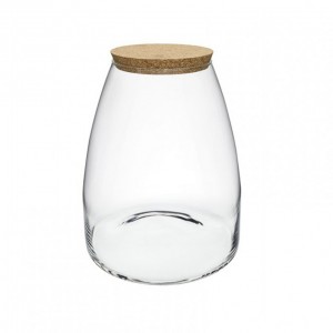 BARATTOLO VETRO D23 H28 CM TAPPO SUGHERO