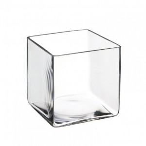 SQUARE GLASS 20X20X20 CM