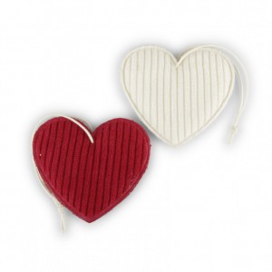 CUORE DA APP. 5,5x6,3cm 24pz - crema/ros