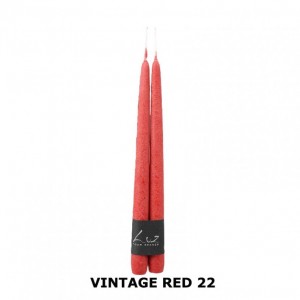 S / 2 CANDLES cm30x2.4 - vintage red