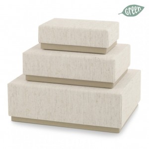 SCATOLA LINNE s/3 20,5X16 H7,5CM- natura