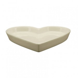 PIATTO cuore DOLOMITE 16,5XH2,2cm -ivory