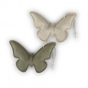 FARFALLA H13,3cm 12pz - grigio/verde