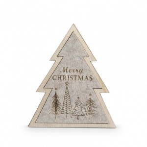 ALBERO LEGNO 13,7cm 3pz - grau/natur