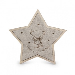 STELLA LEGNO 14,7cm 3pz - grau/natur