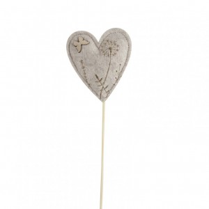 PICK CUORE 9,6x8,6cm 6pz - beige/natur