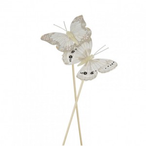 PICK FARFALLA H30,8cm 12pz - beige