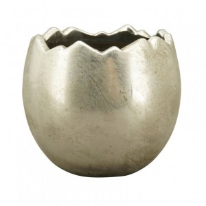 VASO STONEWARE 17XH15cm - silver sc50%