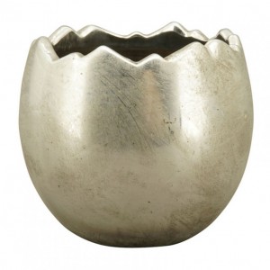 VASO STONEWARE 21,5XH20cm - silver