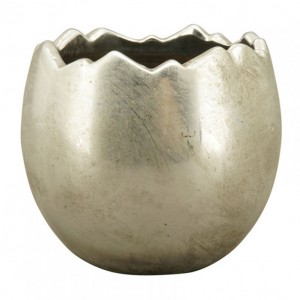 VASO STONEWARE 21,5XH20cm - silver sc50%