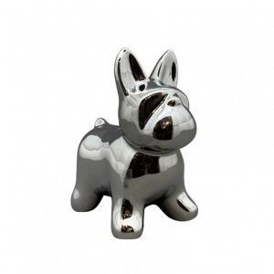 BULLDOG CERAM. 18X11 H20cm - silver