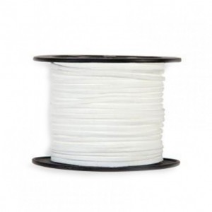 N/LEATHER CORD 3MM 45 MT - white