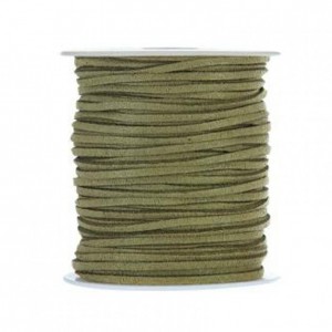 N/LEATHER CORD 3MM 45MT - sage