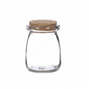 GLASS JAR D5.5 H7.5 CM-cap suga