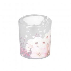 PEACH CANDLE HOLDER DIAM. 9 H 10