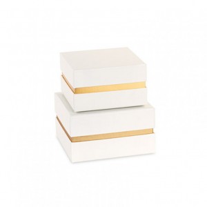 BOX S/2 12x12x7/14x14x8-avorio/oro-sc50%