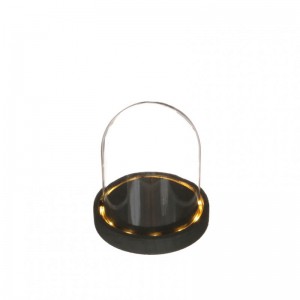 CAMPANA VETRO D12 H13,5 cm c/led-nero