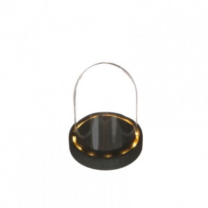 CAMPANA VETRO D10 H15,5 cm c/led-nero