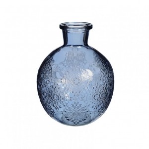 BOTTIGLIA VETRO BOLOGNA D13 H17cm-blu s