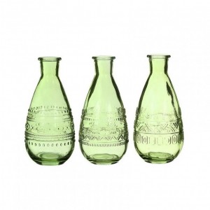 BOTTIGLIA VETRO ROME D7,5 H15,8 CM green