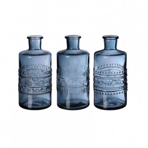 BOTTIGLIA VETRO PORTO D7,5 H14,5 CM-blu
